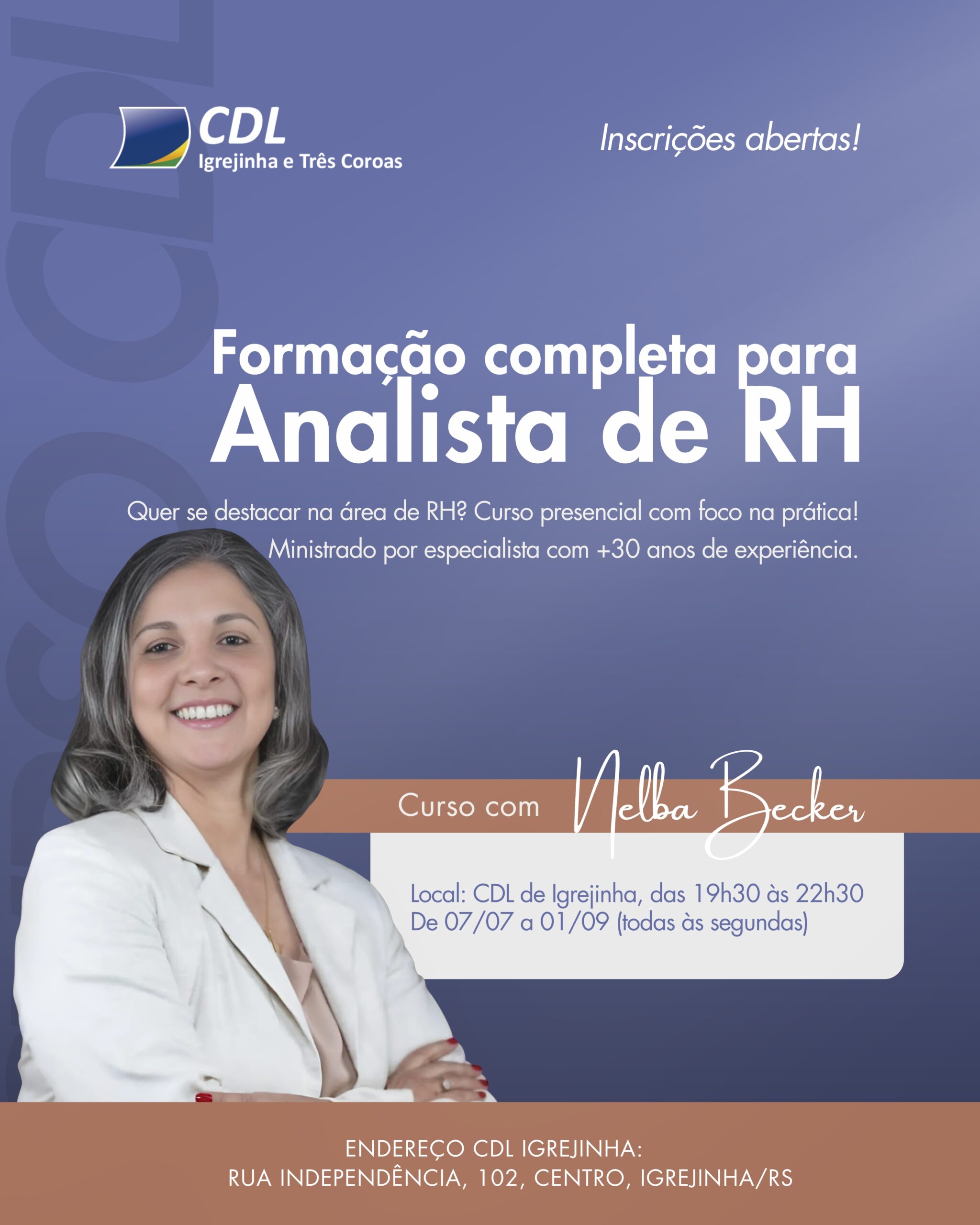 CDL abre inscrições para curso de Analista em Recursos Humanos (RH) - CDL